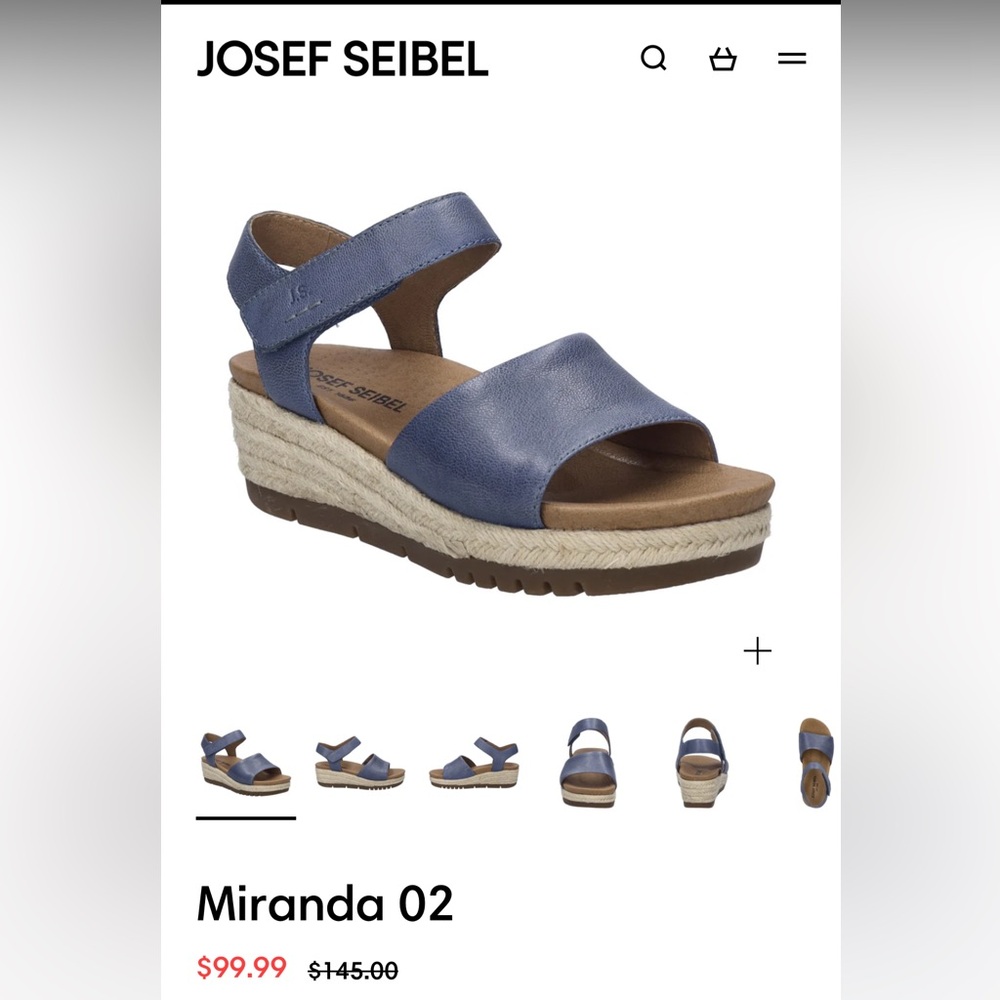 New Josef Seibel Miranda 02 black sandals size 39 (8-8.5). - Picture 6 of 6